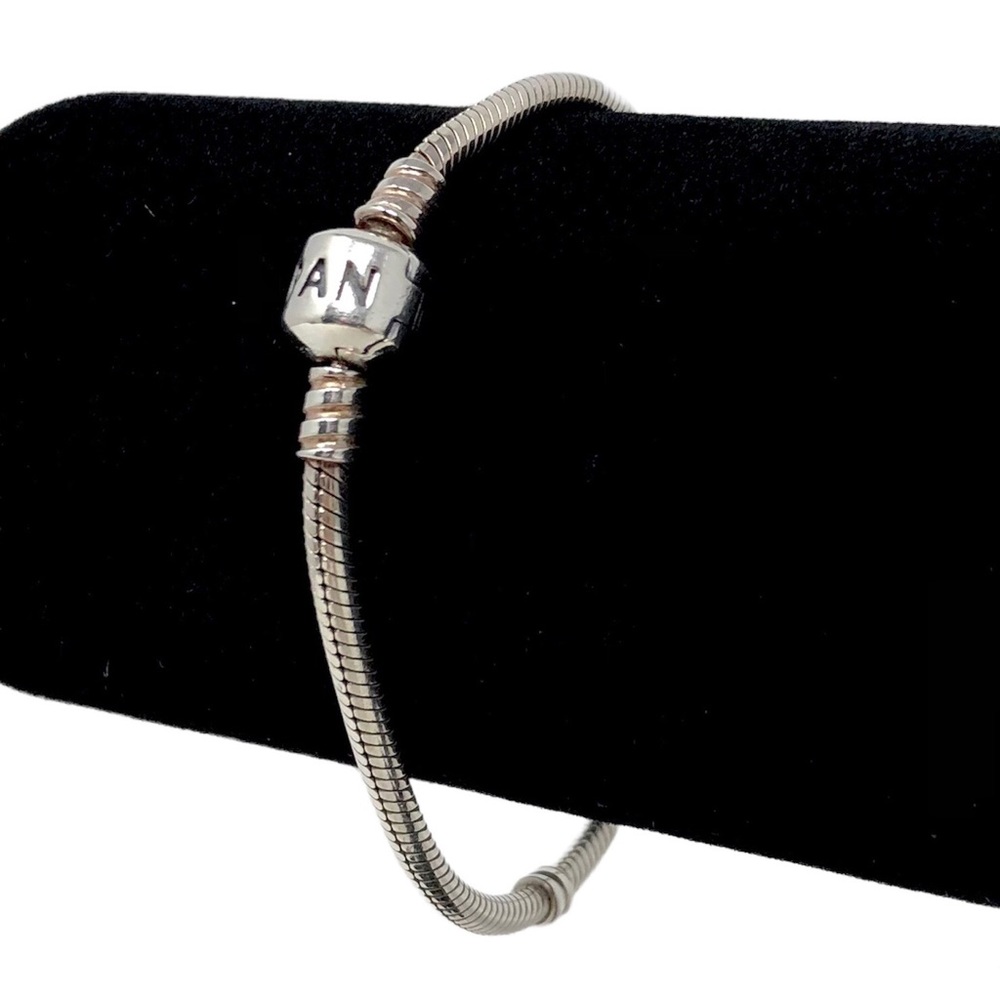 AUTHENTIC Pandora Moments Sterling Silver Snake Chain Bracelet Size 7.5